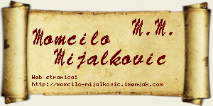 Momčilo Mijalković vizit kartica